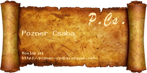 Pozner Csaba névjegykártya